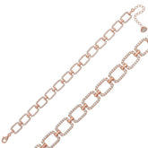 Silver Rose Square Stone Women's Bracelet